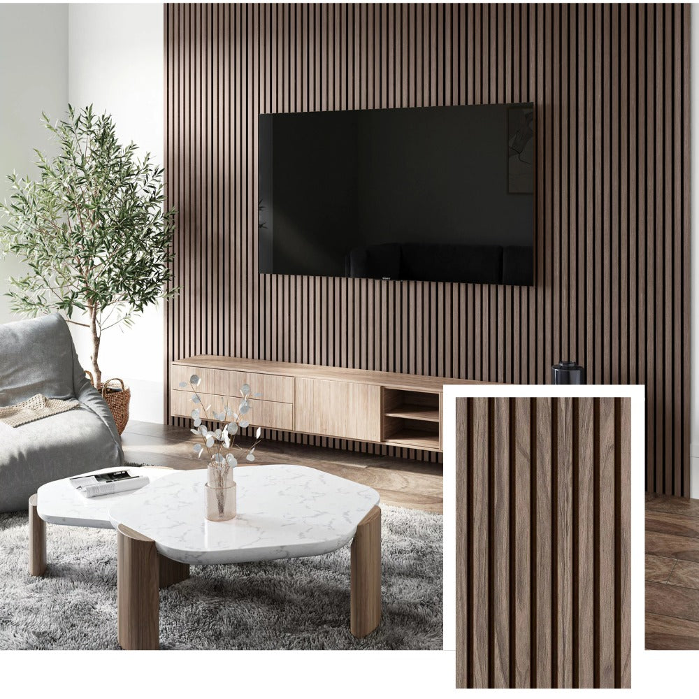 PureAcoust™ Signature Acoustic Wall Panel — Pure Oak (2.7 × 1.10 m)