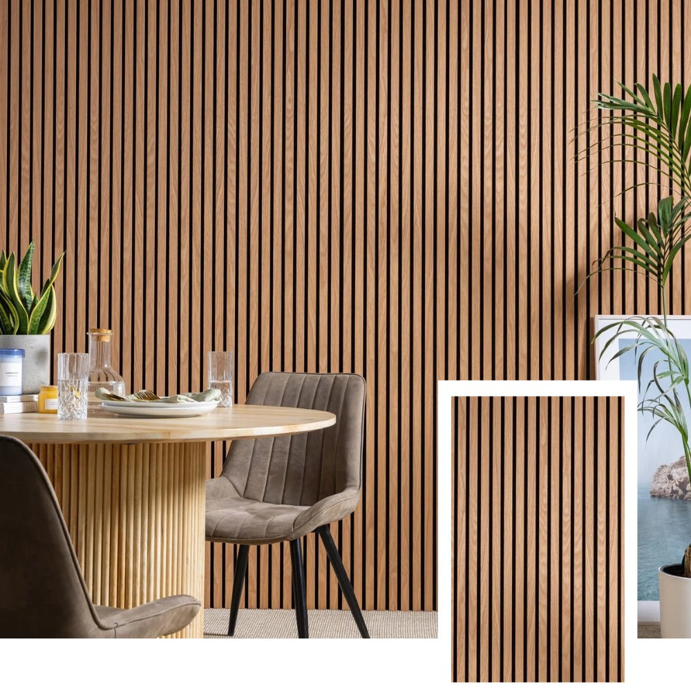 PureAcoust™ Signature Acoustic Wall Panel — Pure Oak (2.7 × 1.10 m)